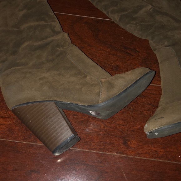 Army green knee high boots - Picture 5 of 6